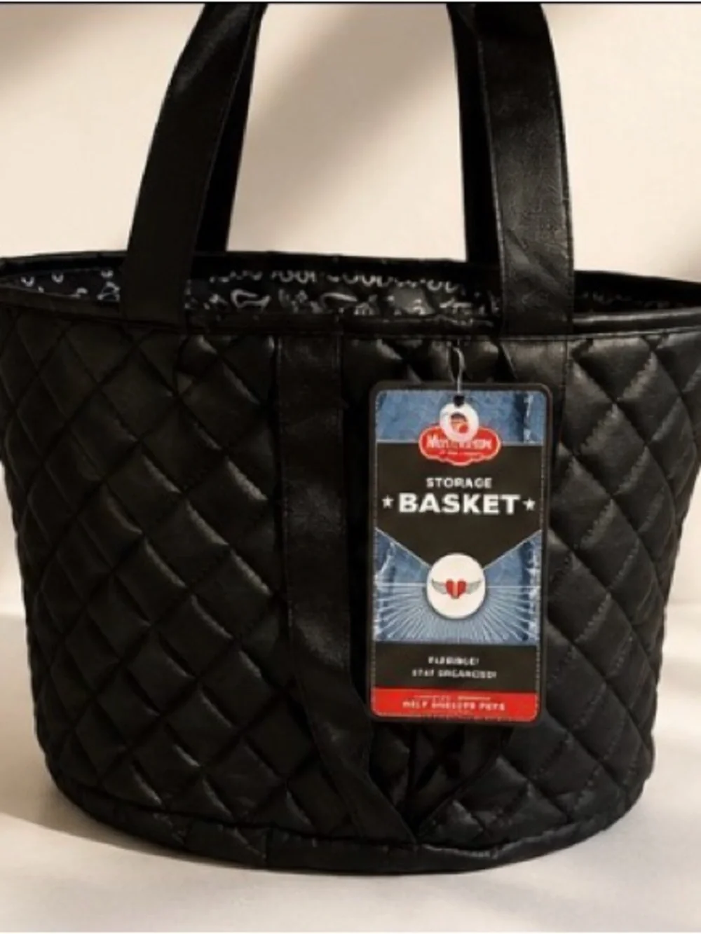 MuttNation Miranda Lambert Black Quilted Pet Storage Tote Plush Dog NWT Bundle
